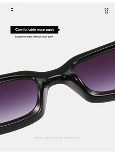D&T 2022 New Fashion Rectangle Sunglasses Women Men Brand Designer Distinctive Incomplete Style Gradients Lens PC Frame UV400