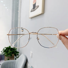 Load image into Gallery viewer, Transparent Glasses Frames Women Retro Oversized Optical  Eyeglasses Female Fashion Irregular Metal Myopia Frame