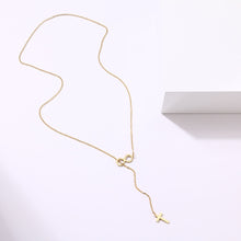 Load image into Gallery viewer, Long Pendant cross And Digital 8 Necklaces Pendants For Women  Simple Design Necklace Stylish Stainless Steel Jewelry