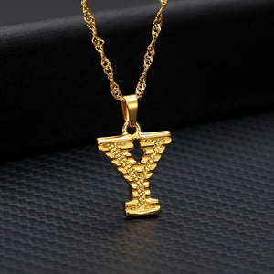 Capital Letter Initial Necklace For Women Stainless Steel Gold A-Z Alphabet Pendant Necklace Jewelry Christmas Gift Bijoux Femme