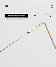 Carica l&#39;immagine nel visualizzatore di Gallery, tregnuo 2022 Triangle Glasses Women Cat Eye Glasses Frame Handmade Rhinestones Personalized Metal Glasses Frame