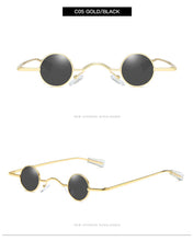 Load image into Gallery viewer, Small Round Sunglasses Women Retro Trending Wide Bridge Brand Designer Punk Sun Glasses Steampunk Vintage Goggles Black Shades