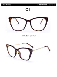 Cat Eye Glasses Frames Women Anti Blue Light Computer Eyeglasses Womens Clear Optical Spectacles Unique Frame Design