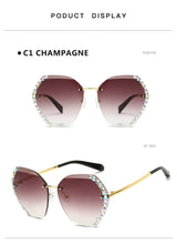 Load image into Gallery viewer, 2022  Vintage Round Sunglasses Women Men  Fashion Rimless Glasses Retro Pink Gradient Sun Glasses Women UV400 Shades Oculos