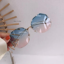 Load image into Gallery viewer, Oulylan Rimless Sunglasses Women Fashion Metal Bent leg Gradient Sun Glasses Ladies Sexy Blue Pink Eyewear Vintage Shades UV400