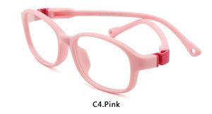 Square Unisex TR90 Flexible Ultralight Glasses Frame Kids Optical Clear Silicone Eyeglasses Boy Girls UV400