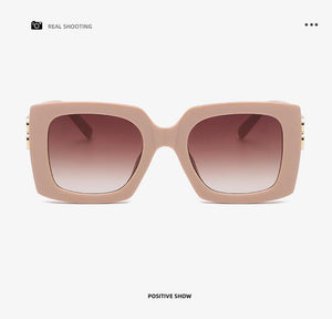 2022 new European and beautiful brand sunglasses fashion men's square big frame sunglasses UV400 driving retro sunglasses