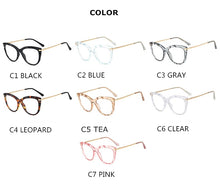 Carica l&#39;immagine nel visualizzatore di Gallery, Oulylan Sexy Eyeglasses Frame Women Fashion Cat Eye Glasses Frames Transparent  Myopia Frame Female Optical Spectacles
