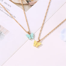 Load image into Gallery viewer, Sweet Acrylic Color Butterfly Necklace For Women Long Wild Clavicle Chain Pendant Refined Stylish Mujer Gift 2020 Trendy Gold