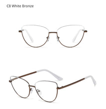 Carica l'immagine nel visualizzatore di Gallery, Ralferty Vintage Eyeglasses Women'S Frame Cat Eye Glasses Female Grade Glasses No Diopter Spectacle Frames For Myopia