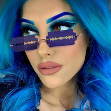 Load image into Gallery viewer, New Fashion Lady Rimless Square Blade Sunglasses Women Men Vintage Small Sun Glasses Female UV400 Frameless Punk Sunshades