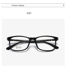 Load image into Gallery viewer, Transparent Jelly Color Square Computer Glasses Frame Ultralight TR90 Clear Mirror Literary Prescription Eyeglasses Women Men