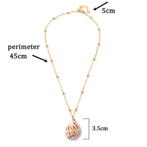 Conch Shell Necklace Sea Beach Shell Chain Pendant Necklace For Women Collier Femme Shell Cowrie Summer Jewelry Bohemian