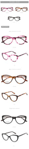 Acetate Cat Eye Women's Decorative Glasses Transparent Round Prescription Glasses Without Diopter Unusual Female Eyeglasses