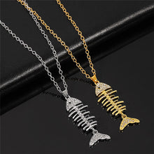 Load image into Gallery viewer, Word Necklace Men Women Flame Pendant Necklace Hip-Hop Rock Titanium Stainless Steel Gold Color Chain Necklace
