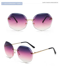 Load image into Gallery viewer, Fashion Rimless Gradient Sunglasses Women Brand Designer   Shades Cutting Lens Metal Frames Vintage Sun glasses oculos de sol