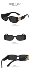 Load image into Gallery viewer, Cool B Logo Rectangle Sunglasses Women Fashion 2022 Brand Designer Color Gradient Lens Sun Glasses Party Beach Glasses UV400