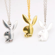Load image into Gallery viewer, Cute Rabbit Necklace, Rabbit Charms, Rabbit Gentleman Charms, DIY Animal Jewelry Charms, Friend&#39;s Gifts A1715