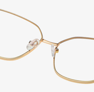 Peekaboo anti blue light cat eye glasses frame women vintage metal gold pink female prescription glasses for computer clear lens