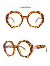 Carica l&#39;immagine nel visualizzatore di Gallery, Glasses Woman Fashion Oversized Sexy Ladies Leopard Cat Eye Glasses Frames For Women Eyewear Sunglases