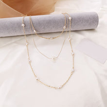 Load image into Gallery viewer, Exquisite Women Necklaces Pearl Clavicle Chain Multilayer Gold Necklace Set Glamour Fashion Wedding Party Jewelry