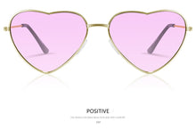 Load image into Gallery viewer, WUE Ladies Heart Shaped Sunglasses metal Women Brand Designer Fashion Rimless LOVE Clear Ocean Lenses Sun Glasses Oculos UV400