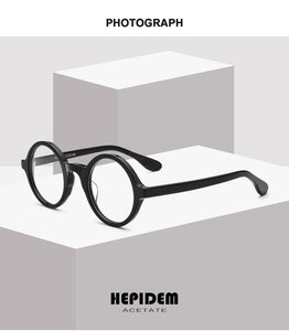 Acetate Optical Glasses Frame Men Full Retro Vintage Round Circle Prescription Eyeglasses Nerd Women Spectacles Myopia Eyewear