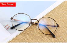 Load image into Gallery viewer, Round Glasses frame retro FemaleTransparent for Computer Lenses Metal Frame Eyeglasses Women Men Anti Blue Ray Oculos De Grau Sp
