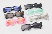 Load image into Gallery viewer, Small Rectangle Sunglasses Women Vintage Designer Green Black Holes Sun Glasses Men 2022 Brand Shades Fashion Square Eyewear