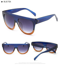 Load image into Gallery viewer, Oversized Women Sunglasses 2022 Shield Shape Luxy Design Big Frame Rivet Shades Sun glasses Woman UV400 sunglass zonnebril dames