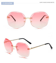 Load image into Gallery viewer, Fashion Rimless Gradient Sunglasses Women Brand Designer   Shades Cutting Lens Metal Frames Vintage Sun glasses oculos de sol
