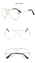 Carica l&#39;immagine nel visualizzatore di Gallery, Ttransparent women&#39;s glasses pilot glasses black frame  Spectacle Frame Clear Lens Fake Glasses feminino oculos eyeglasses