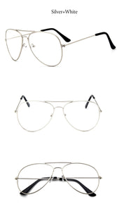 Ttransparent women's glasses pilot glasses black frame  Spectacle Frame Clear Lens Fake Glasses feminino oculos eyeglasses