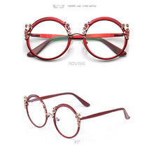 Load image into Gallery viewer, Retro Round Metal Prescription Eyeglasses Frames Luxury Brand Design Clear Glasses Women Fashion Customizable Diopters Glasses