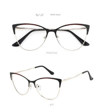 Load image into Gallery viewer, Cat Eye Women&#39;s Computer Glasses Female Eyeglasses Frames For Women Spectacles Ladies Round Decorative Prescription Glasses NEW