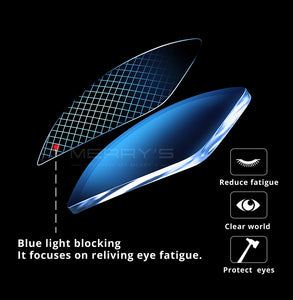 MERRYS Anti Blue Light Blocking Lens B2 Series 1.56 1.61 1.67 Optical Prescription Glasses Lens Myopia Hyperopia Thin HMC Lenses
