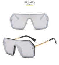 Load image into Gallery viewer, futuristic ff sunglasses women 2022 uv400 big rectangle fashion ff logo sunglasses oversized festival oculos de sol feminino