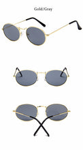 Load image into Gallery viewer, Retro Alloy Sunglasses Women Metal Round Sunglasses Women Vintage Oval Sun Glasses for Men Luxury Designer Gafas De Sol