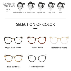 Women Metal Legs Computer Glasses Frame Brand Anti Blue Light Round Eyewear Blocking Glasses Fashion Optical Spectacle Eyeglass