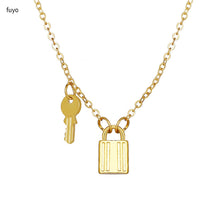 Carica l&#39;immagine nel visualizzatore di Gallery, Punk Chain with Lock Necklace for Women Men Padlock Pendant Necklace 2020 Statement Gothic Cool Collier Femme Fashion Jewelry