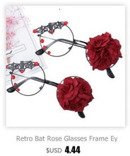 Load image into Gallery viewer, Cute Sakura Pendant Clear Optical Glasses Frame Women Round Girls Retro Eyeglasses Gothic Handmade Eyewear Glass Oculos De Gafas