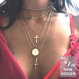 BOHO Bohemian Gold Necklaces For Women Coin Heart Flower Star Choker Pendant Necklace 2020 Ethnic Female Jewelry Gift