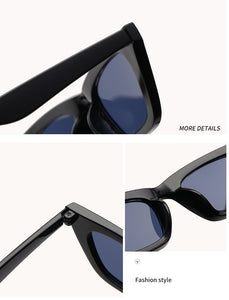 vintage Black Rectangle Shades Sun Glasses For Women Fashion 2022 New Fashion Small Square Sunglasses Woman Luxury Brand UV400