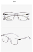 Load image into Gallery viewer, Transparent Jelly Color Square Computer Glasses Frame Ultralight TR90 Clear Mirror Literary Prescription Eyeglasses Women Men