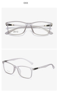 Transparent Jelly Color Square Computer Glasses Frame Ultralight TR90 Clear Mirror Literary Prescription Eyeglasses Women Men