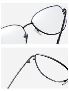 Peekaboo retro metal glasses frame cat eye female gold black clear lens triangle optical eyeglasses women's accessories