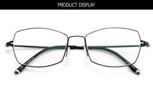 Load image into Gallery viewer, Men Ultralight Titanium Alloy Full Rim Eyeglasses Frame For Prescription Spectacles Flexible Temple Legs IP Electroplating S6614