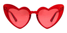 Load image into Gallery viewer, Trending Cat Eye Sunglasses Big Heart Popular Heart Sharp flash of light Glitter Pink Glasses High Quality Shades for Female