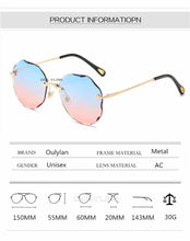 Load image into Gallery viewer, Oulylan Rimless Sunglasses Women Luxury Trimming Gradient Shades Sun Glasses Ladies Vintage Framless Eyewear UV400
