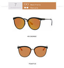 Load image into Gallery viewer, Black Cat Eye Sunglasses Women Luxury Eyewear Black Retro Female Sunglass Mirror Round Cateye Glasses For Woman